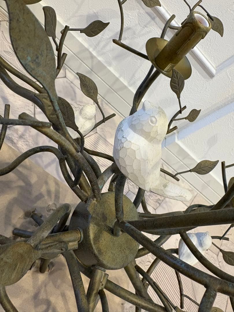 ORRB-オーブ ブロンズ製植物モチーフ6灯シャンデリア