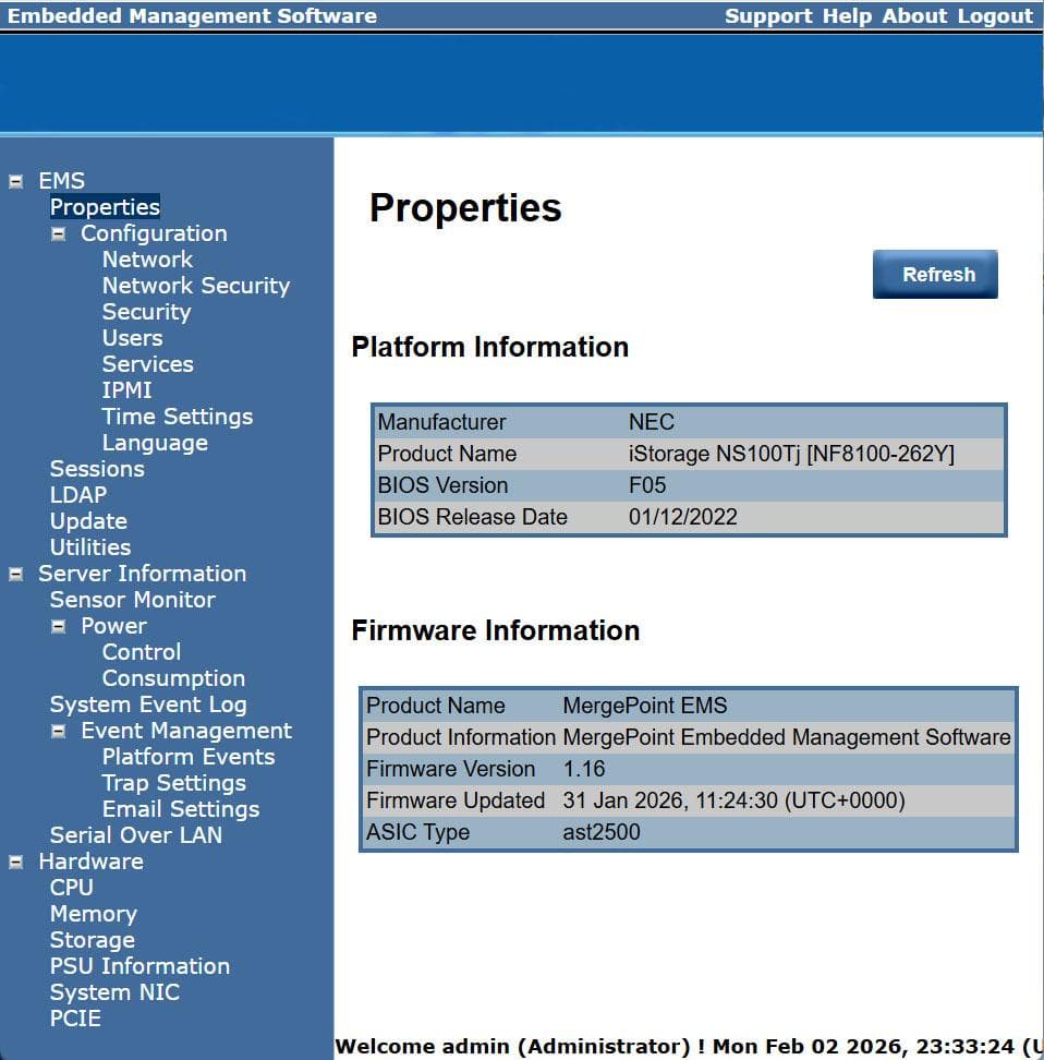 NEC iStorage NS100Tj 省スペース型サーバー