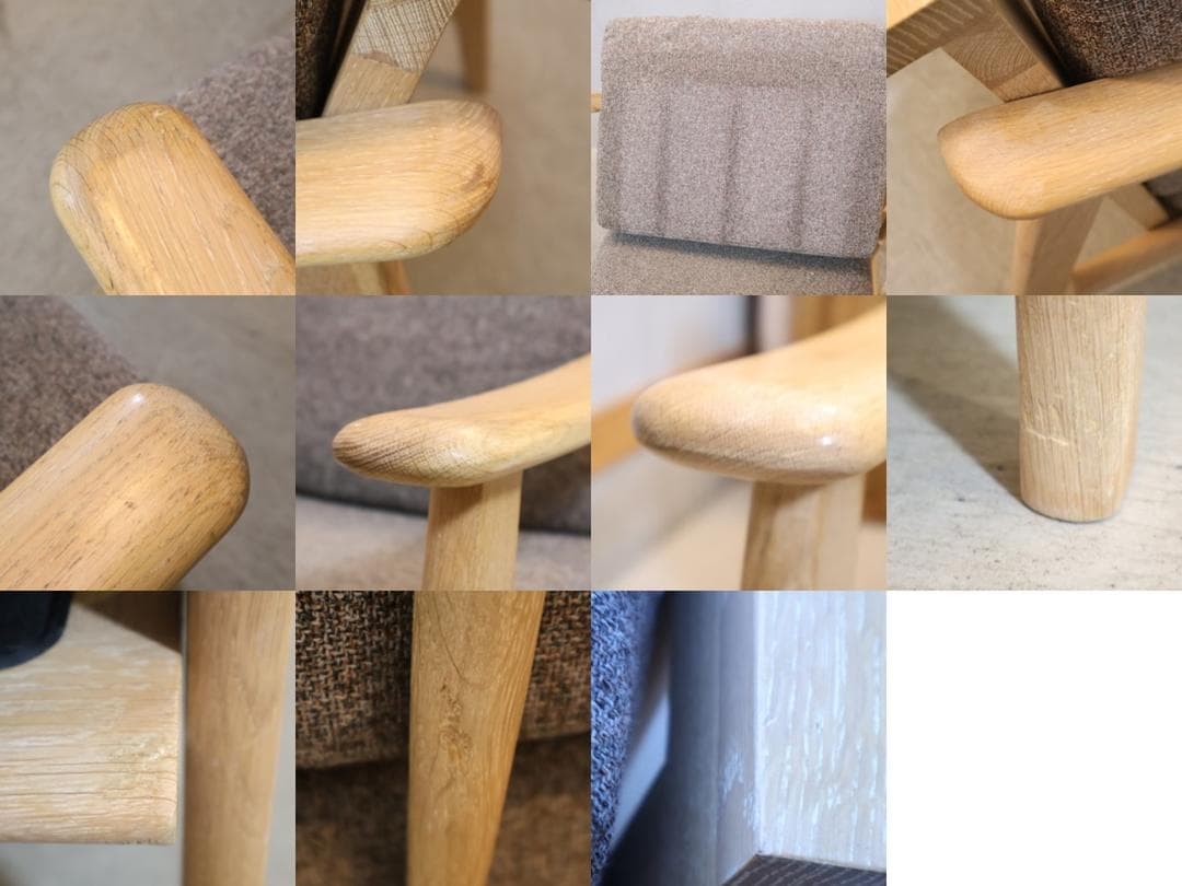 SHIGIYAMA シギヤマ クロスタイム オーク材 1人掛けソファ シングル