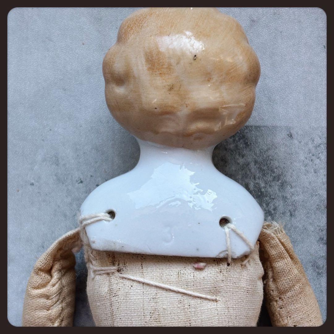 アンティーク　 ブロンド　チャイナヘッドドール ビスクドール