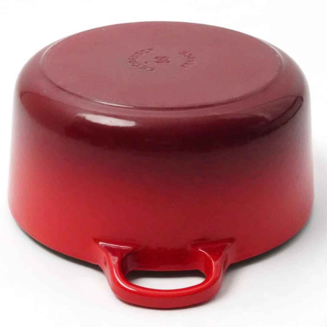 【美品】LE CREUSET　ココット ロンド チェリーレッド　18cm