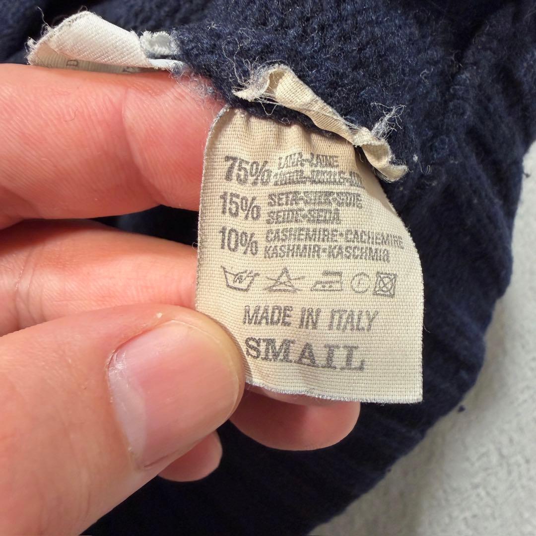 ブルネロクチネリ　ニットベスト　シルク カシミヤ ウール ネイビー 52