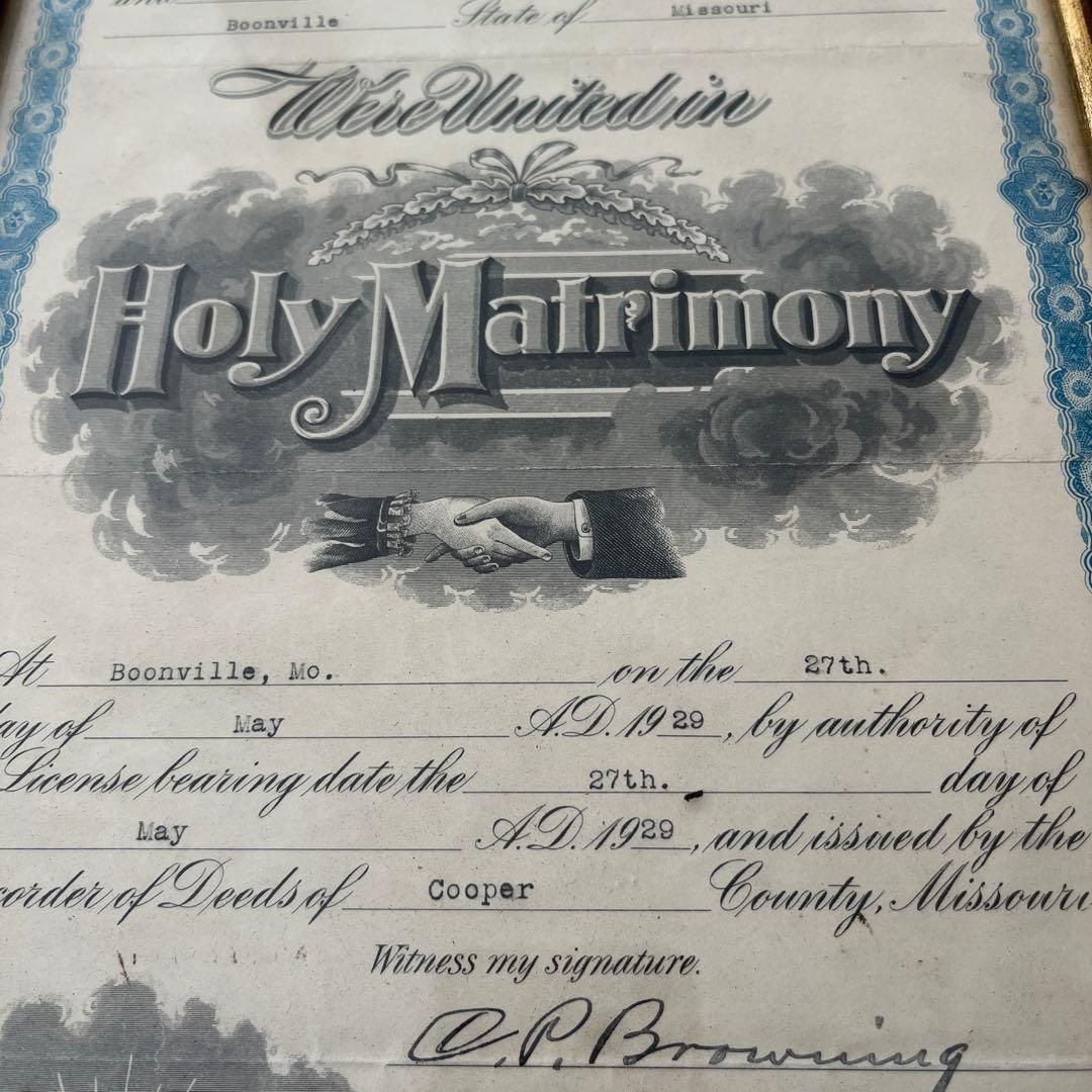 【アンティーク】1905, 1920, 1929年のオリジナル•サティフィケート