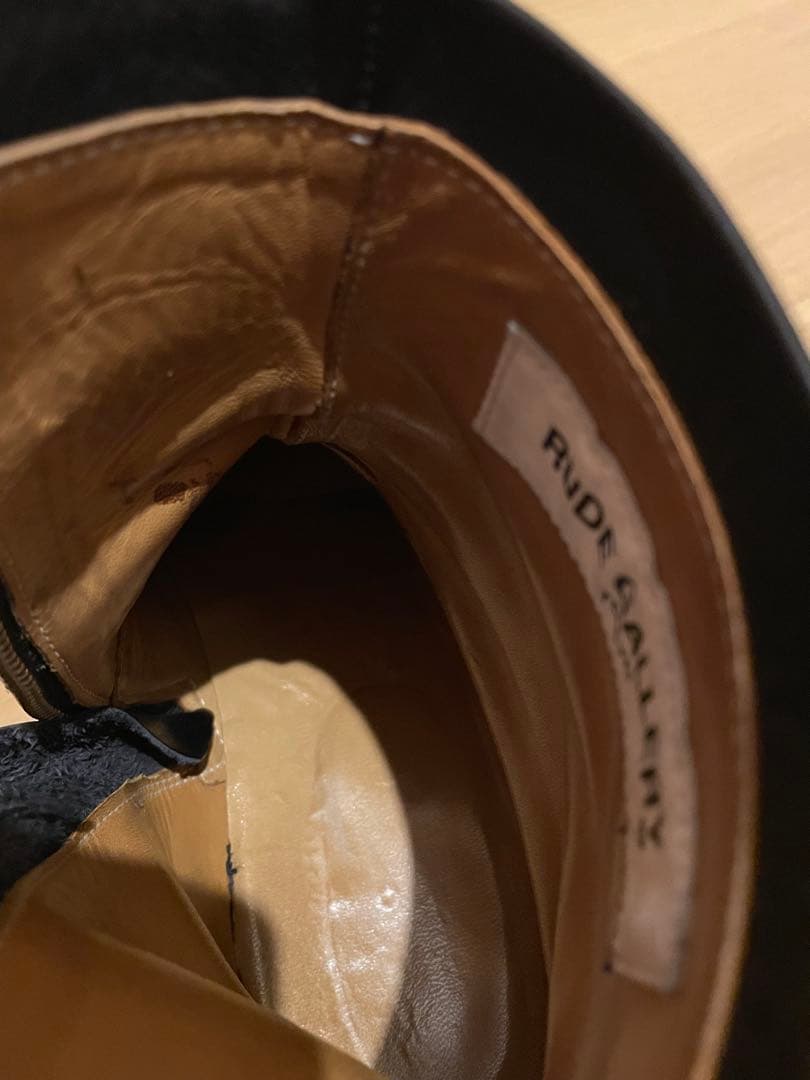 ルードギャラリー rudegallery ブラックレザー サイドZIPブーツ