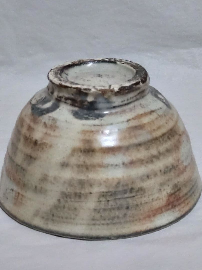 茶道具　京焼　祥雲窯　原清和造　粉引茶碗