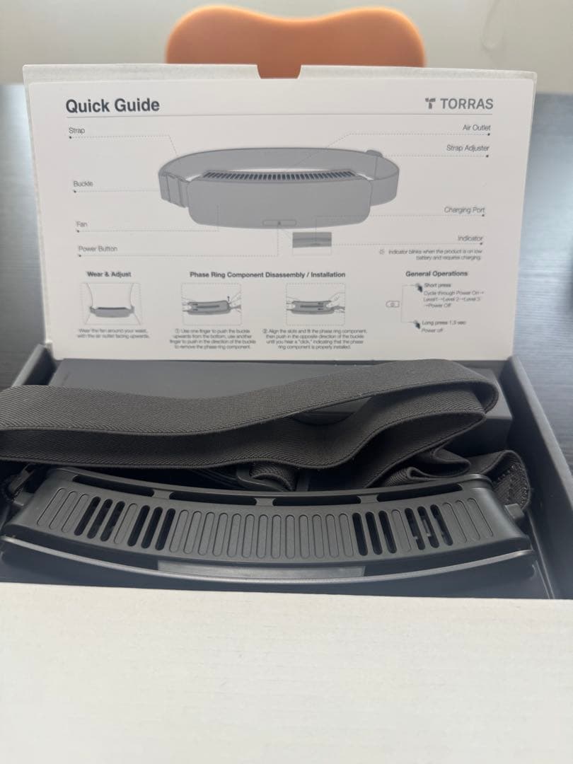 TORRAS COOLIFY ZONE ウェアブルファン グレー