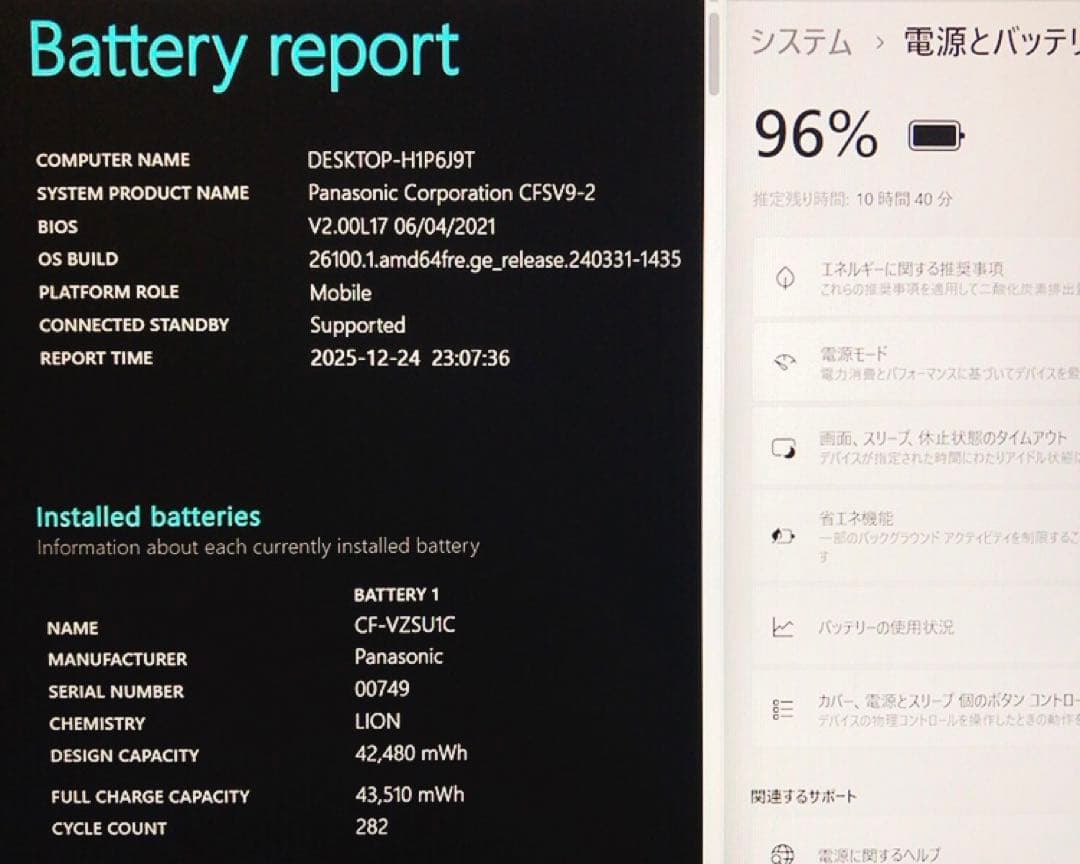 バッテリー◎！美品【10世代i5＆8GB】レッツノートSV9！軽量で持ち運びに◎