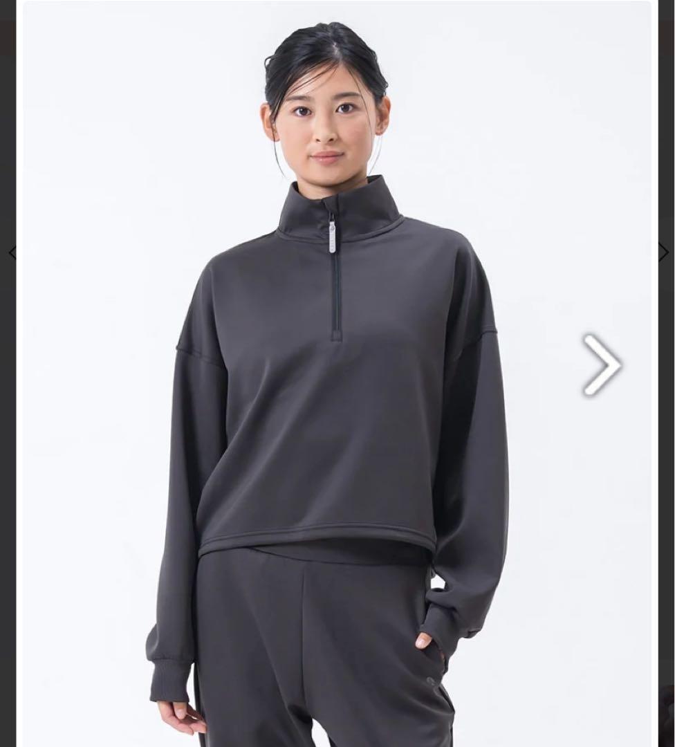 エアコンフォートハーフジッププルオーバー&ジョガーパンツ ブラック L