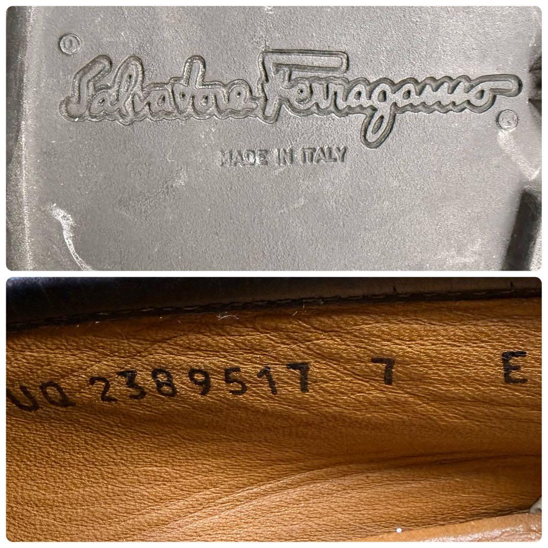 サルヴァトーレフェラガモ ガンチーニ ローファー 7EE ブラウン スエード