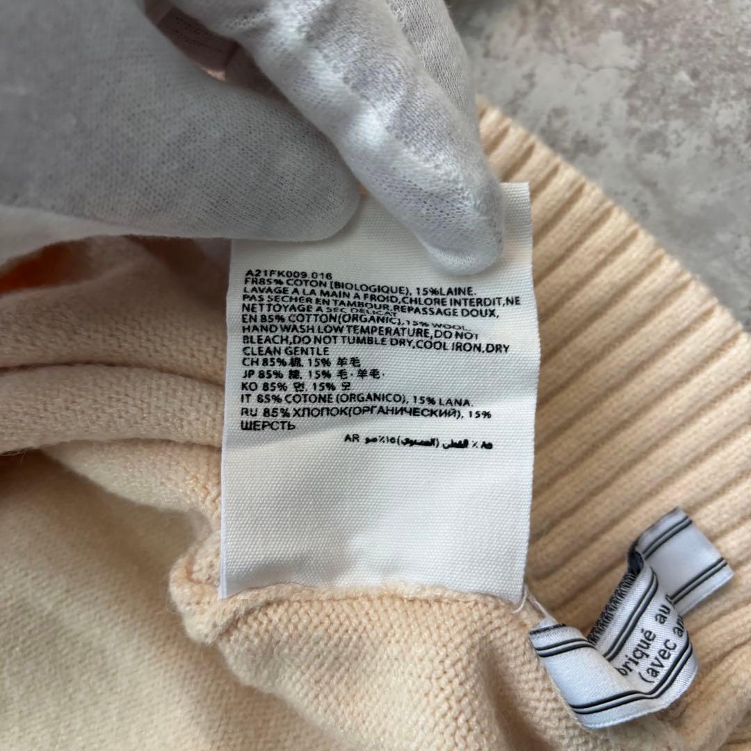 【美品】Ami Paris アミパリス ニット セーター ハートロゴ　アイボリー