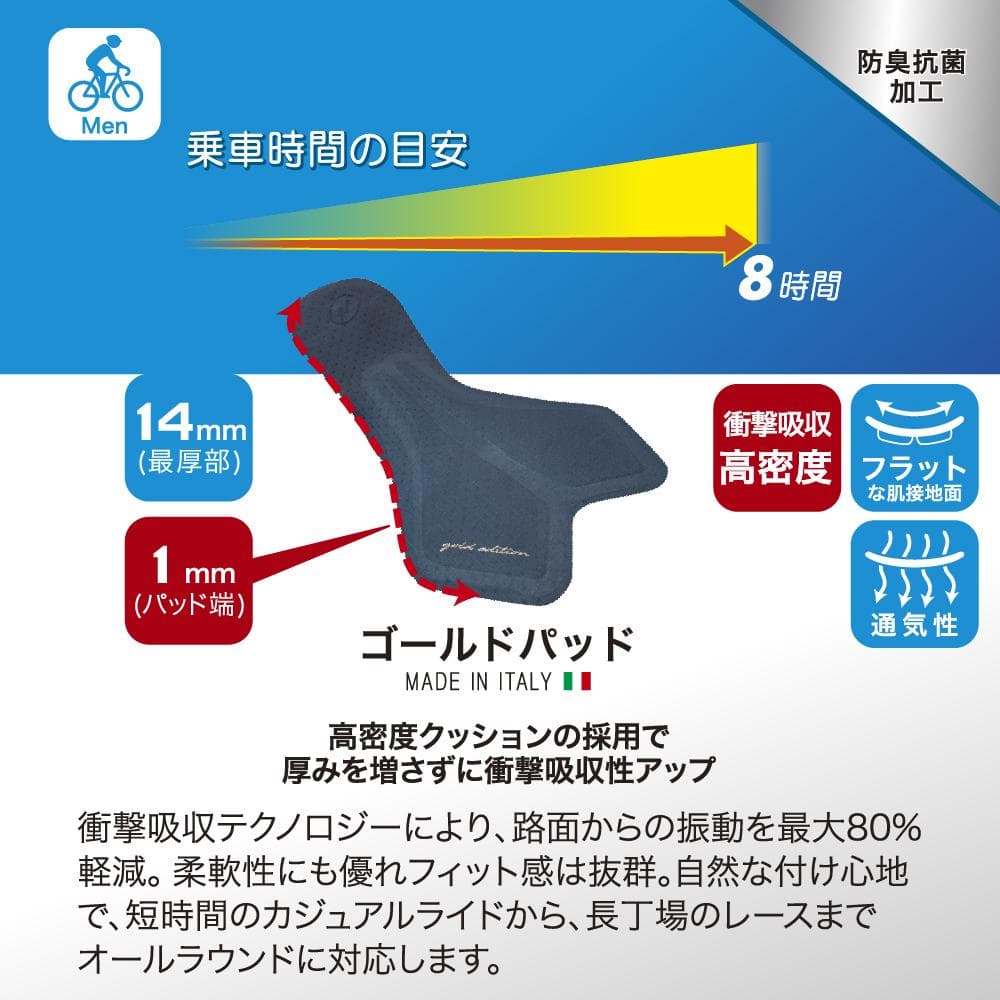 カペルミュール サイクルパンツ ストレッチパンツ