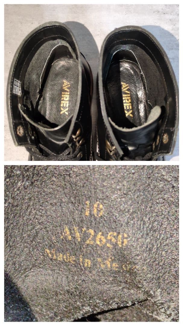 【AVIREX】COUAGER☆クーガー☆AV2650☆ブーツ☆黒☆28cm