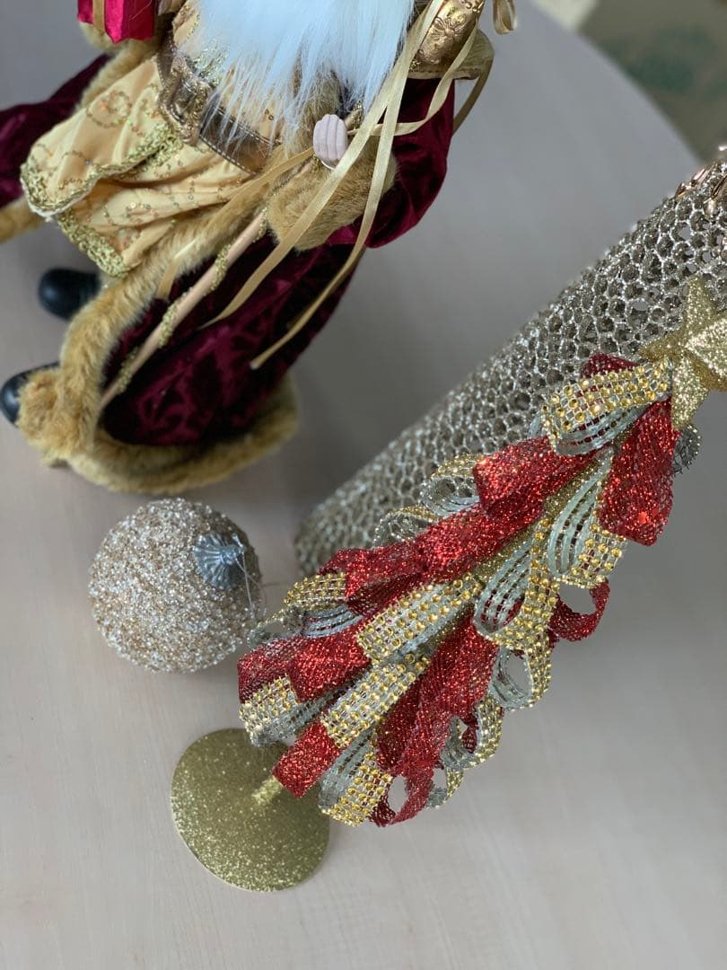 Xmas クリスマス サンタ ツリー トナカイ ミラーボール オーナメント レア