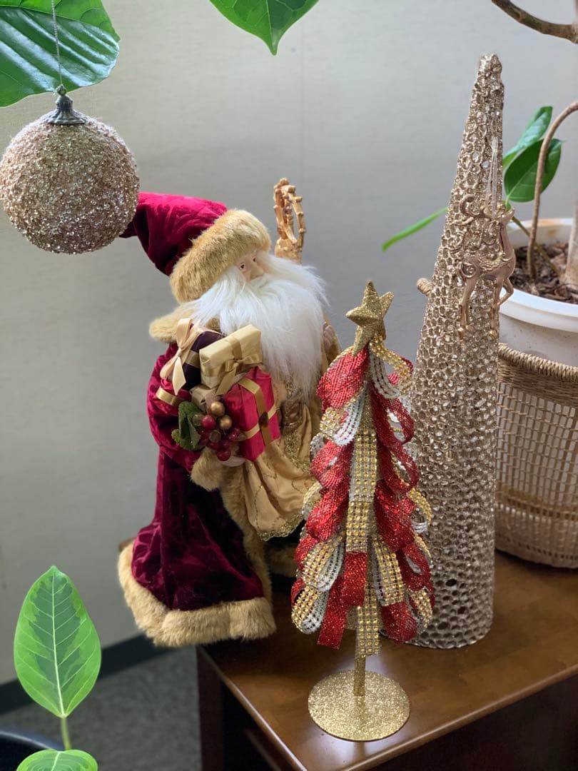 Xmas クリスマス サンタ ツリー トナカイ ミラーボール オーナメント レア