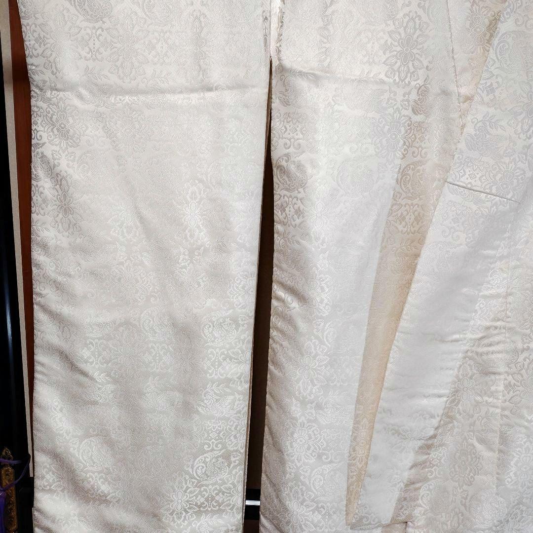 三つ紋白無垢 華紋柄打ち掛けL