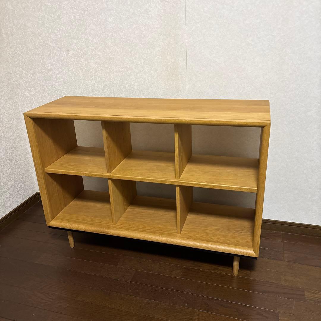 【美品】オープンシェルフ ナチュラル オーク材 棚 ディスプレイ シェルフ