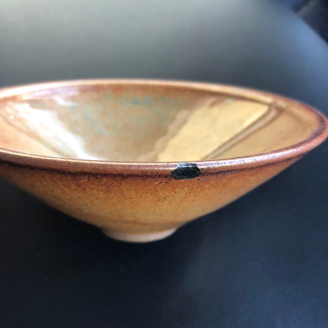 美しい古美術◼️蔵から美しい飴茶色の雰囲気のある抹茶茶碗が出て来ました。茶道具