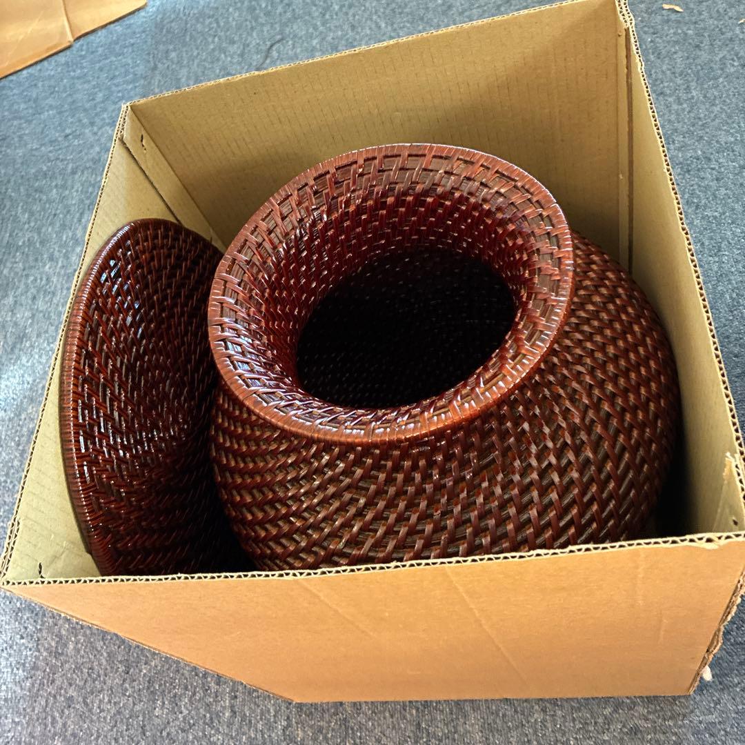 ★優工房　漆藤波　まえじゅう漆器 花器 手作り　本うるし　置物