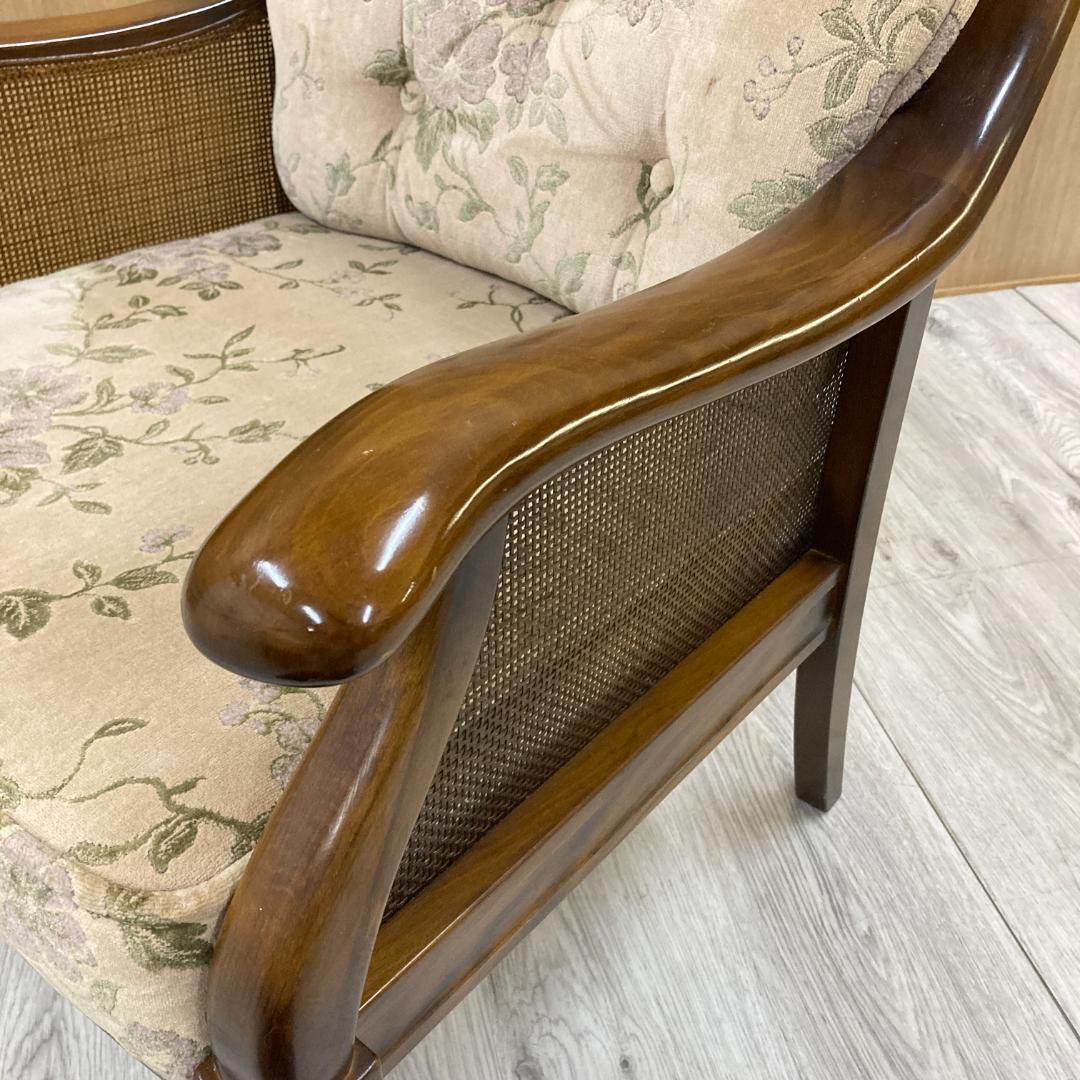 【カリモク】コロニアル アームチェア　1人掛けソファ 椅子　A