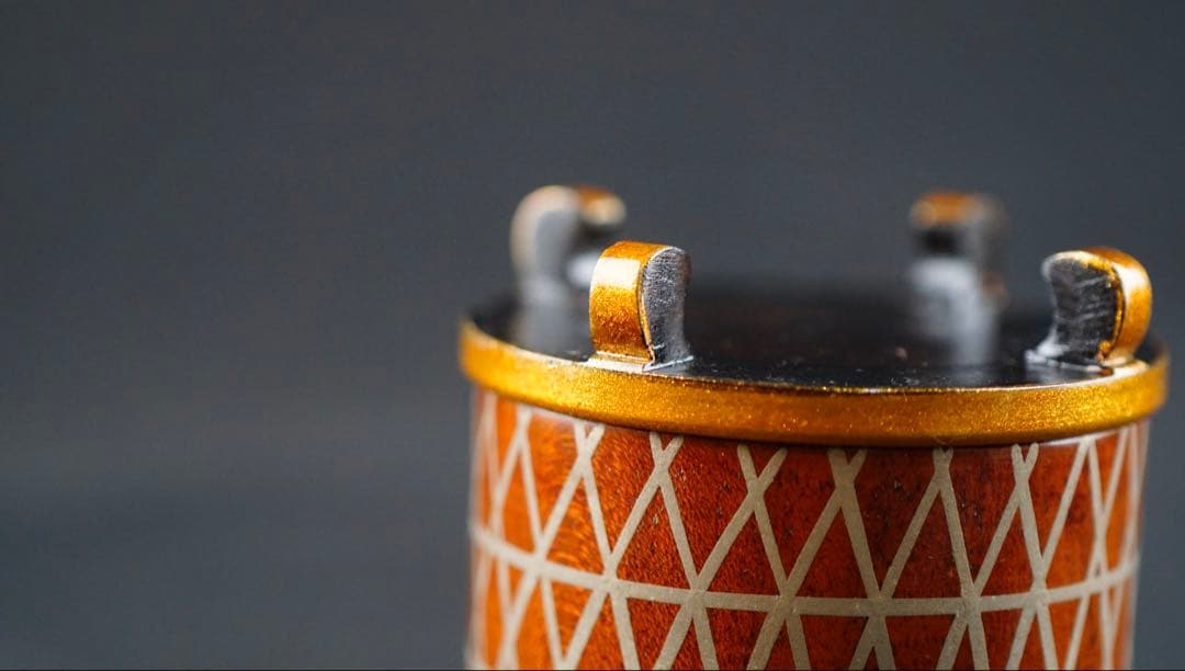 中村宗悦　初音蒔絵　鳥篭型茶器　共箱