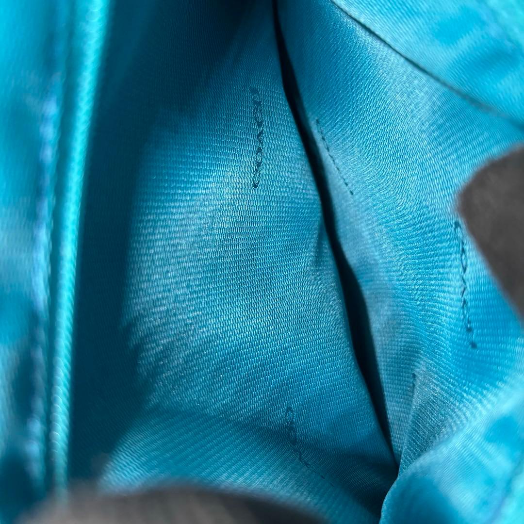 【良品】コーチ　2way ショルダーバッグ　トート　レザー　チャーム　ブルー馬車