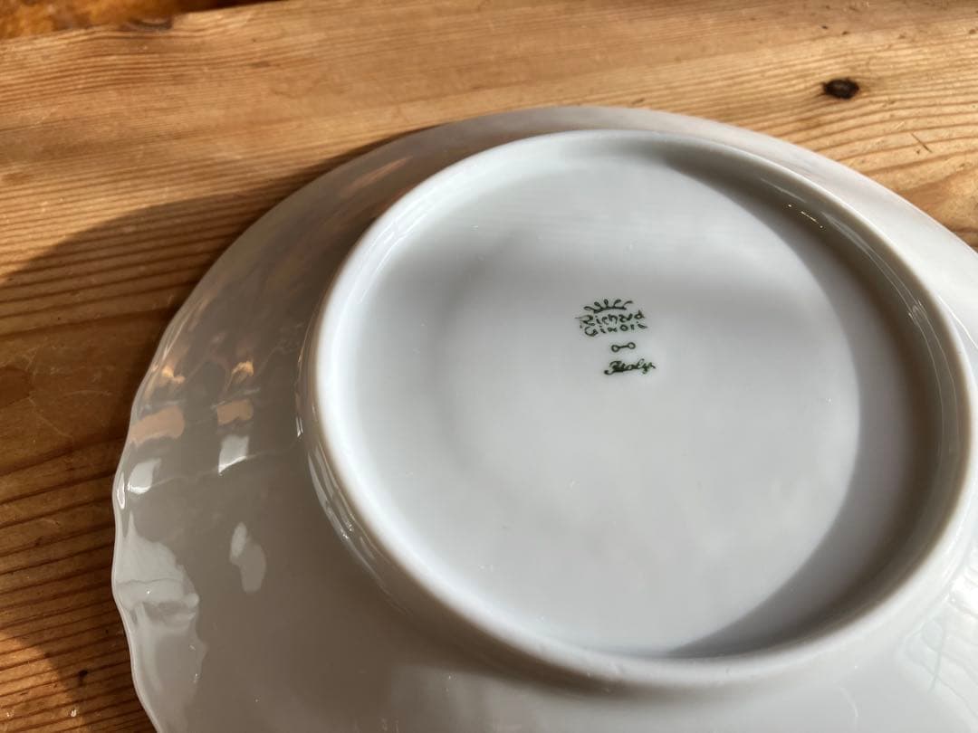 ジノリ　ベッキオホワイト　スープカップアンドソーサー×2