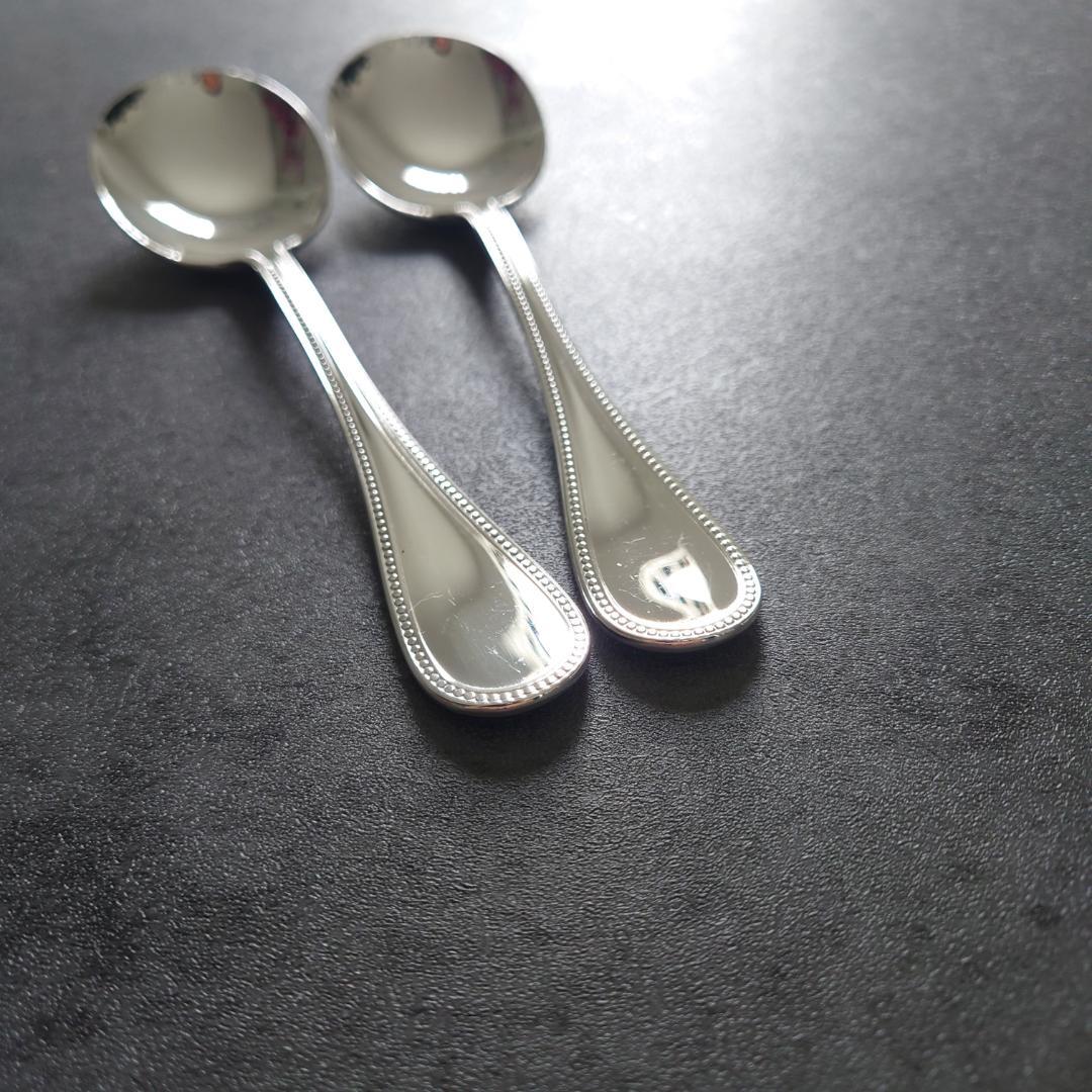 希少 美品 クリストフル パール コンソメスプーン 2点