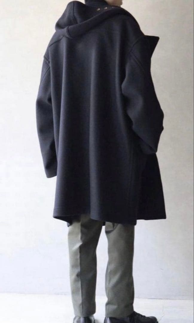 【超希少】HERILL ヘリル ブラックシープダッフルコート　ネイビー　サイズ0