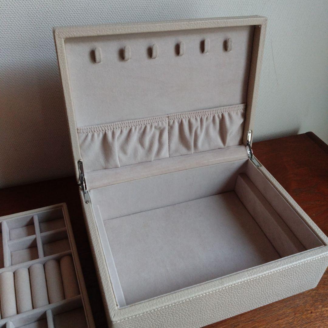 WAKO 銀座和光　ジュエリーボックス　ケース　2段　ベージュ　宝石入れ