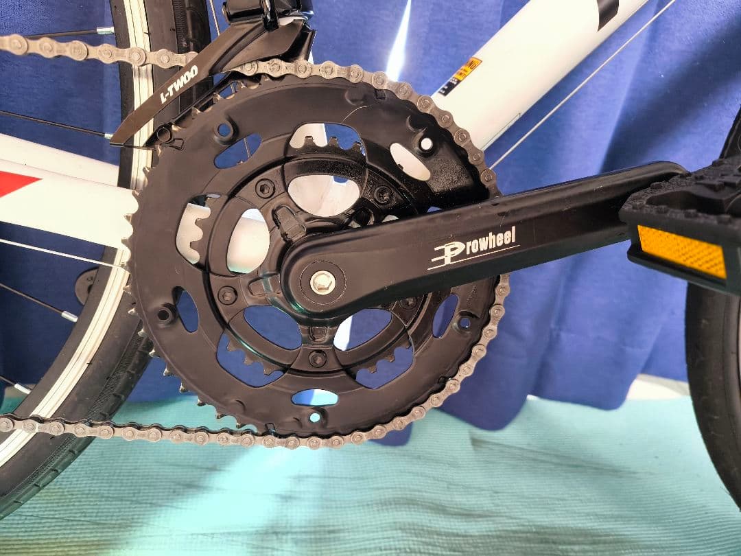 【美品】HILAND ロードバイク 700c ホワイト Lサイズ 2×7