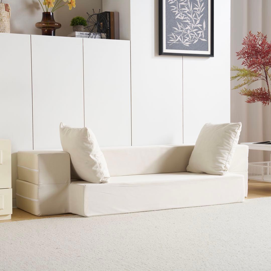 【新品】組立不要 ローソファベッド 軽量 こたつ用 高反発