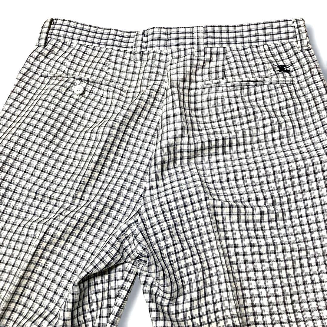 美品　ゴルフ　パンツ　BURBERRY チェック柄　ストレッチ スラックス 春夏