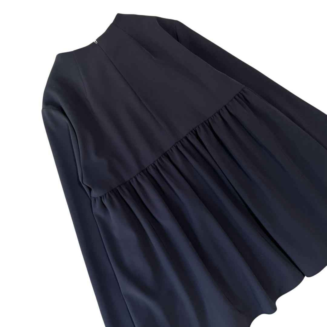 現行✨未使用級✨yori セレモニーリボンブラウス フォーマル ネイビー 38