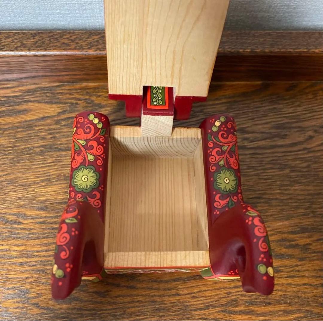 ロシア雑貨☆馬型ジュエリーBox 小物入れ horsesオリガ作 マトリョーシカ