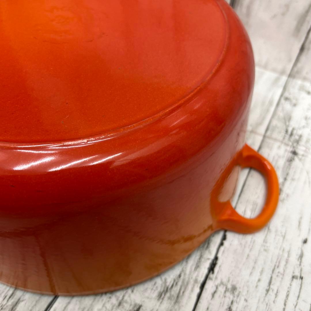 美品　使用5回ほど　ル・クルーゼ28cm 両手鍋　オレンジ