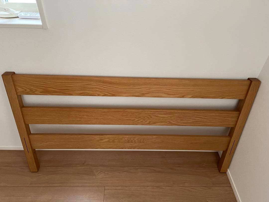 無印良品　木製ベッド　オーク材　突板　ダブル