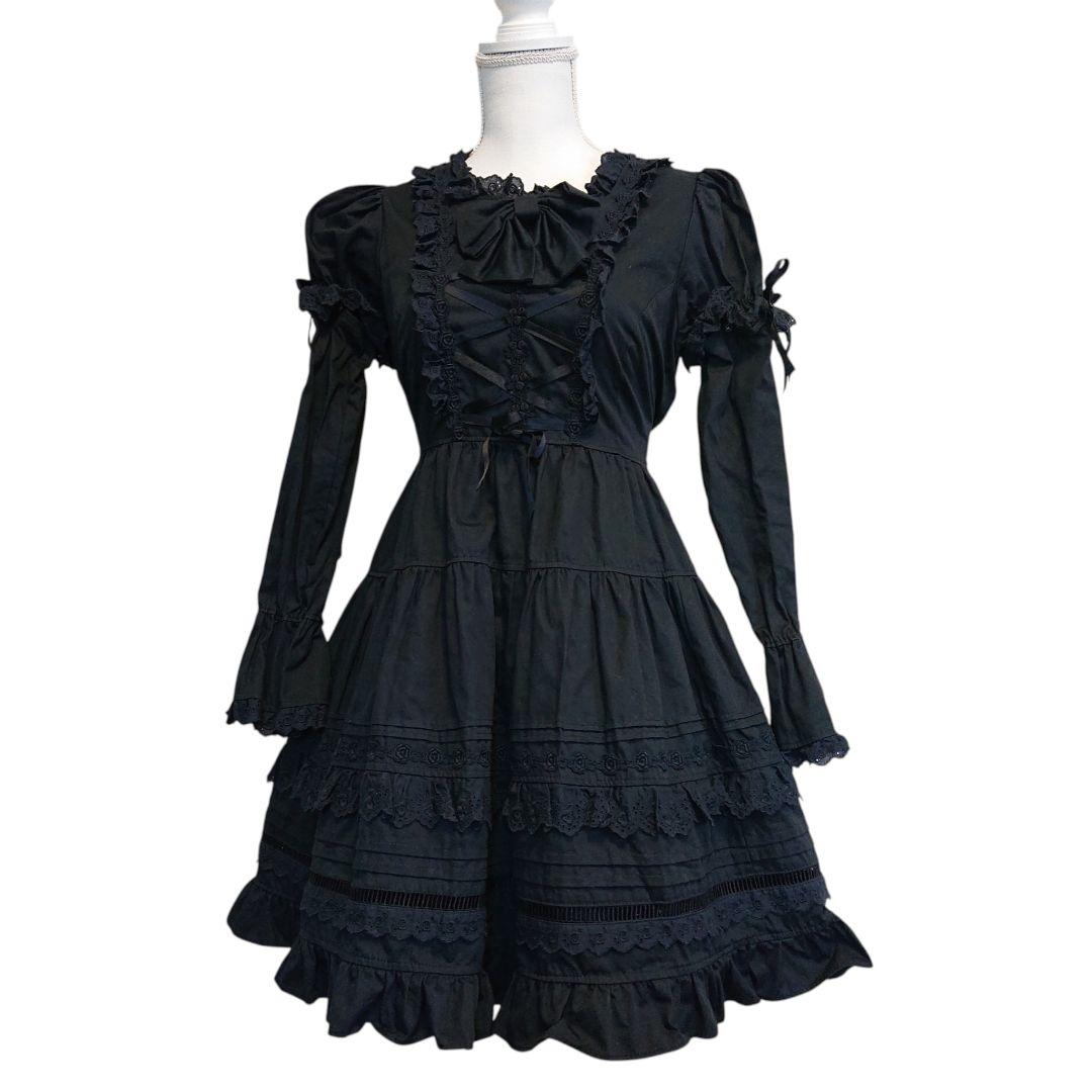 cornet コルネット ワンピース 2way ロリータ ゴスロリ ブラック