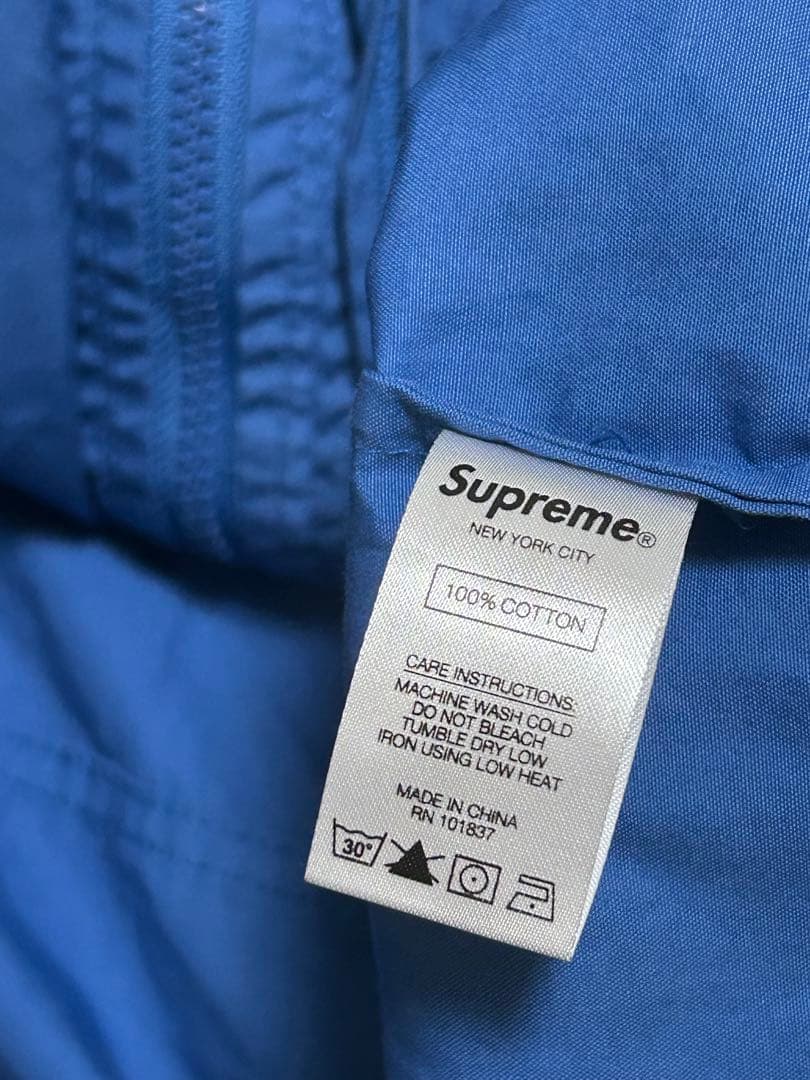 Supreme フード付きナイロンジャケット S 青