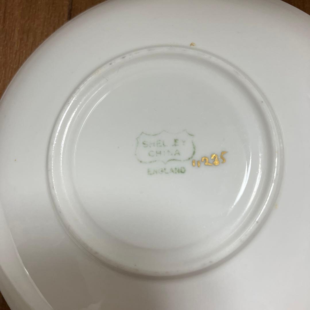 イギリス　アンティーク　Shelley シェリー　カップ＆ソーサー　プレート
