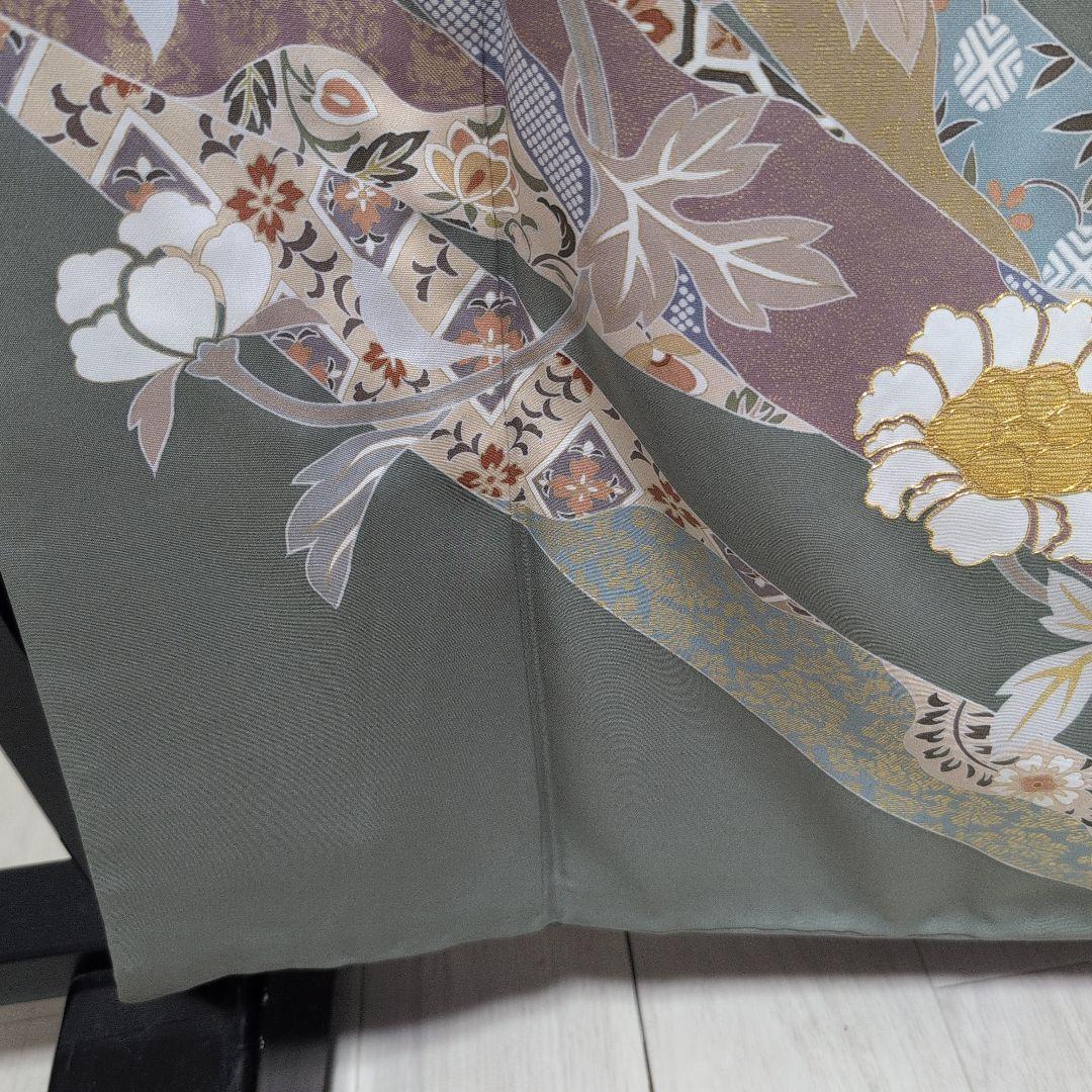 みっちょる様正絹色留袖　金駒金箔　落款　一つ紋