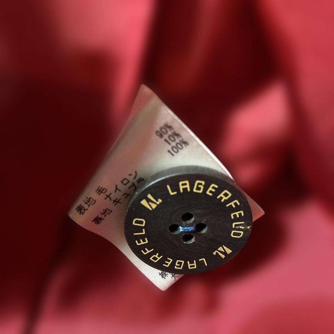 LAGERFELD レッド ウール ピーコート　ヴィンテージ