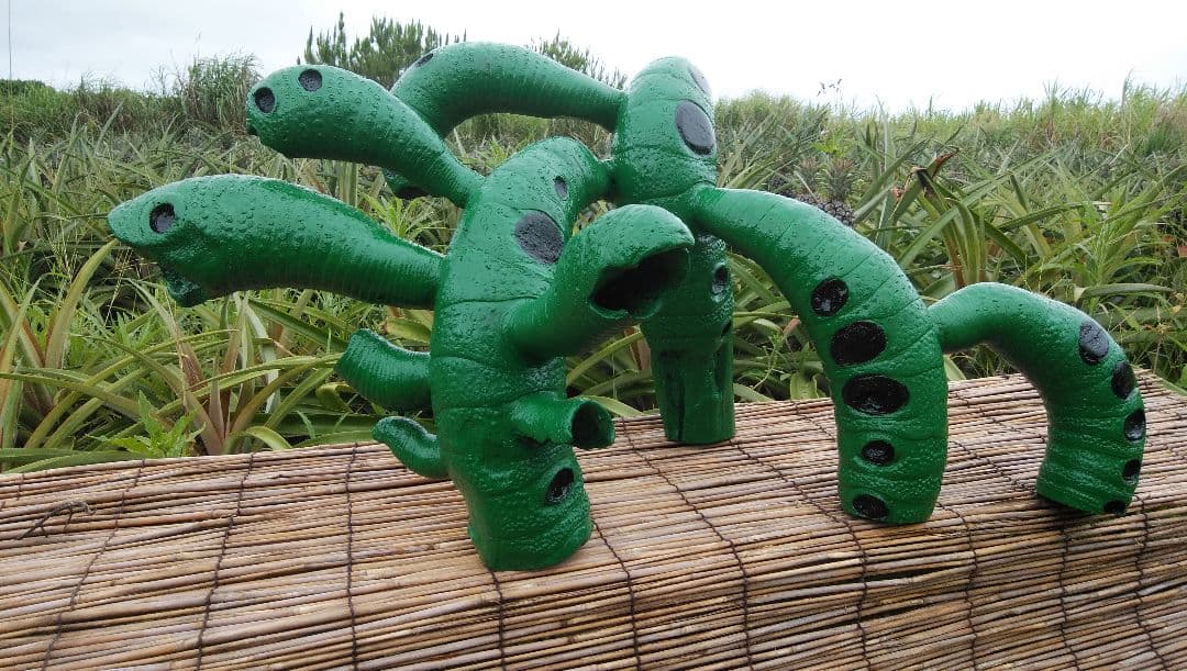 孟宗竹の置物（緑）　宇宙への幻想２