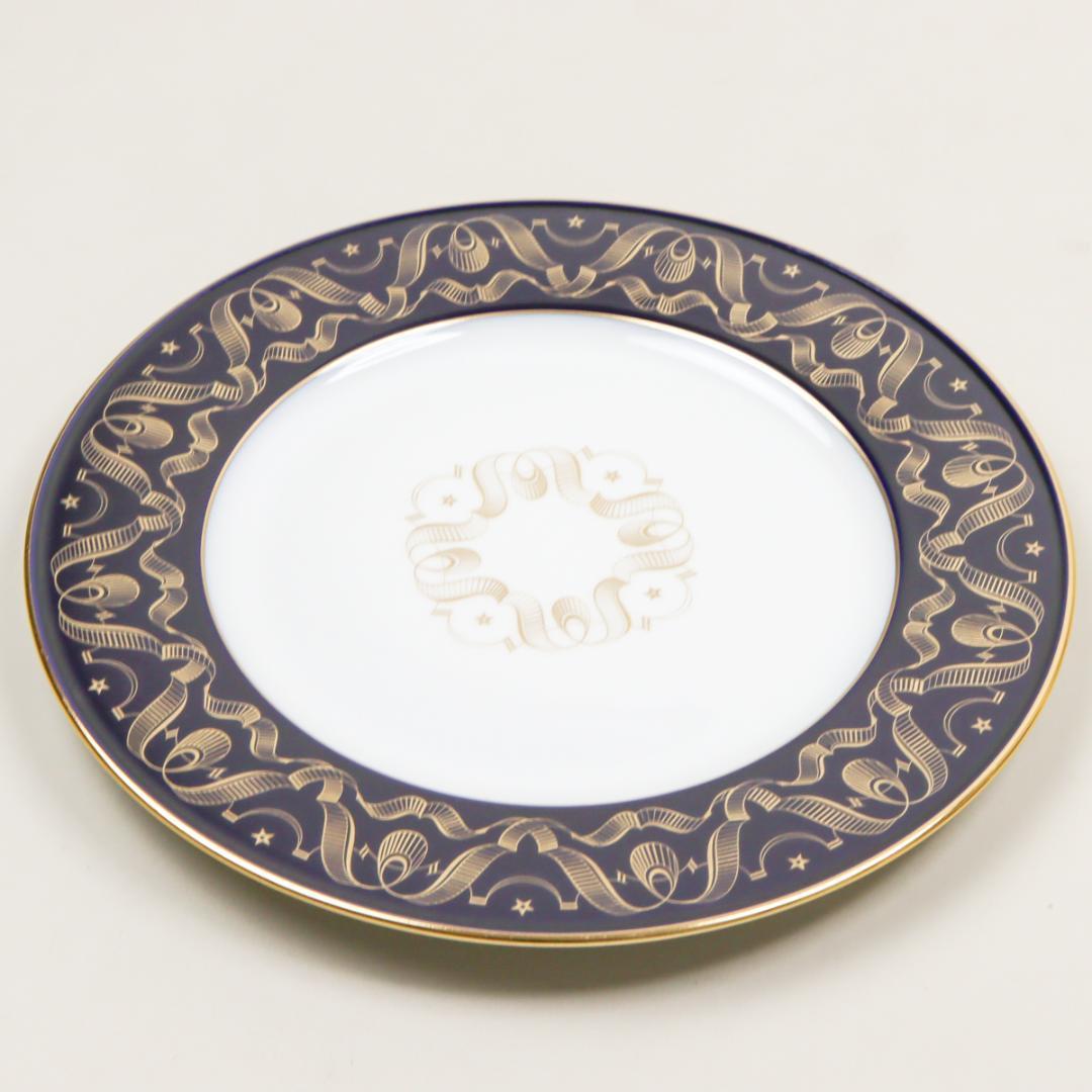 SEVRES セーブルブルー リボンと星 プレート 26cm 箱付