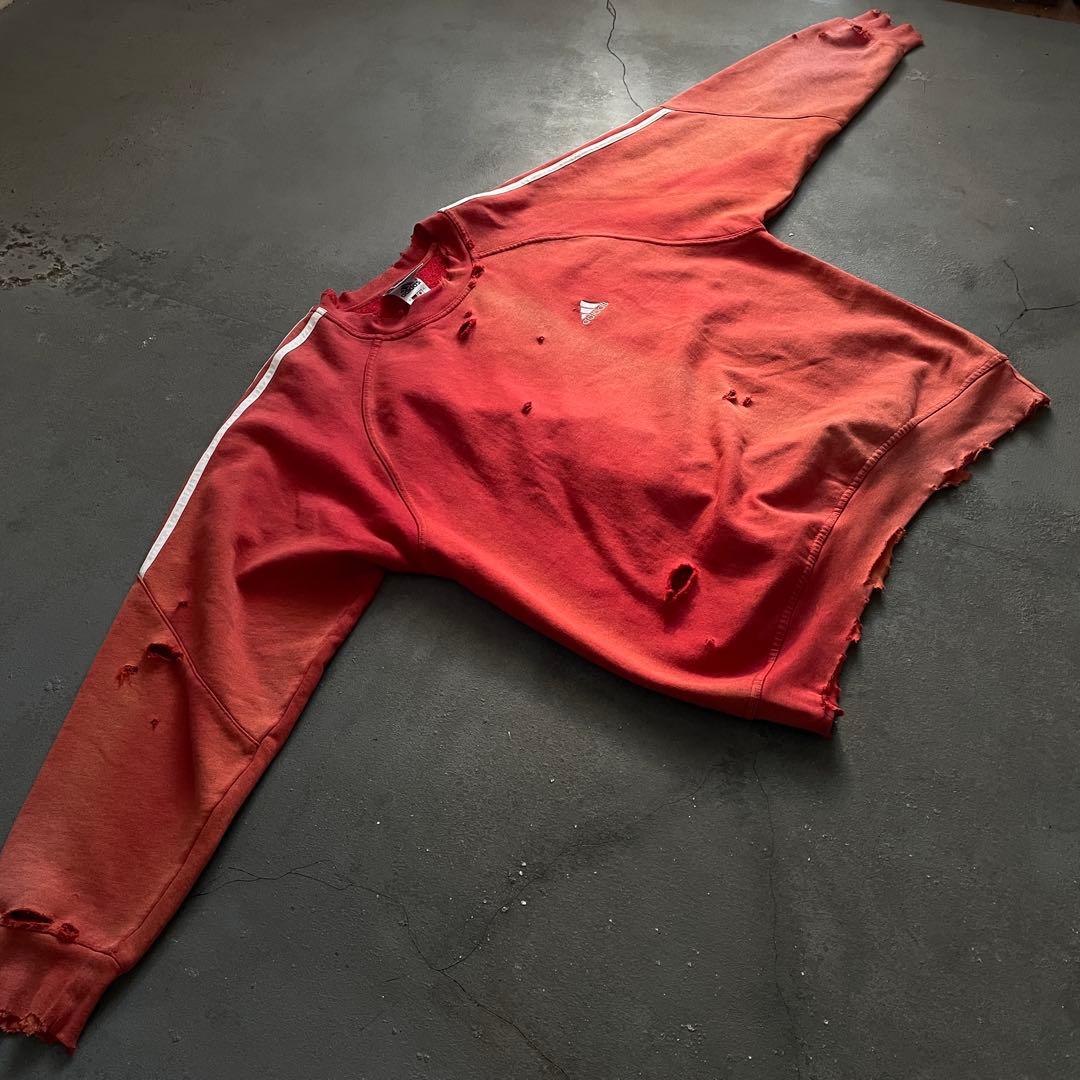 00's adidas”one point“broken boro sweat