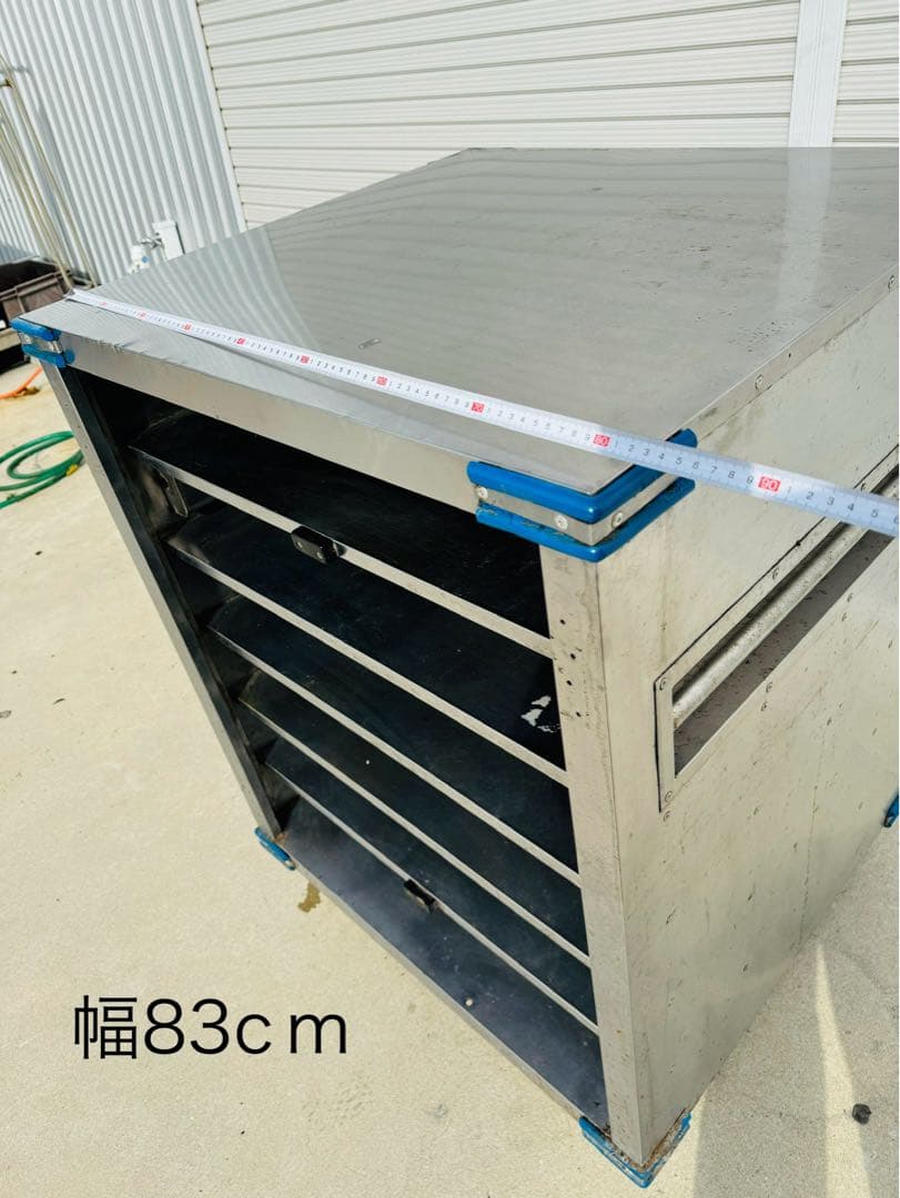 福岡発　NITCHO ステンレス棚扉付き　キャリー　移動 病院　老人ホーム　施設