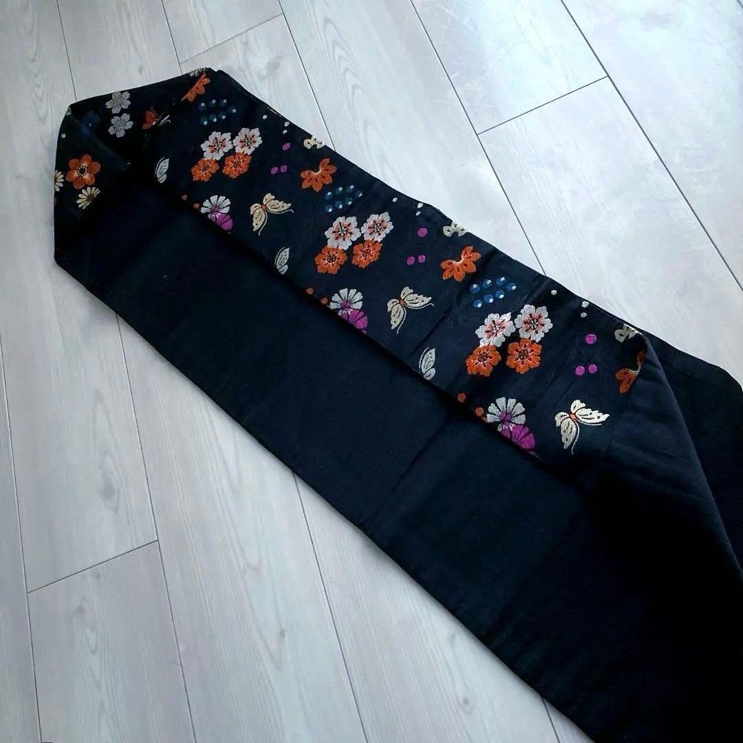 coco©️ アンティーク名古屋帯　蝶々の織り出し　地紋　大正　N7-30