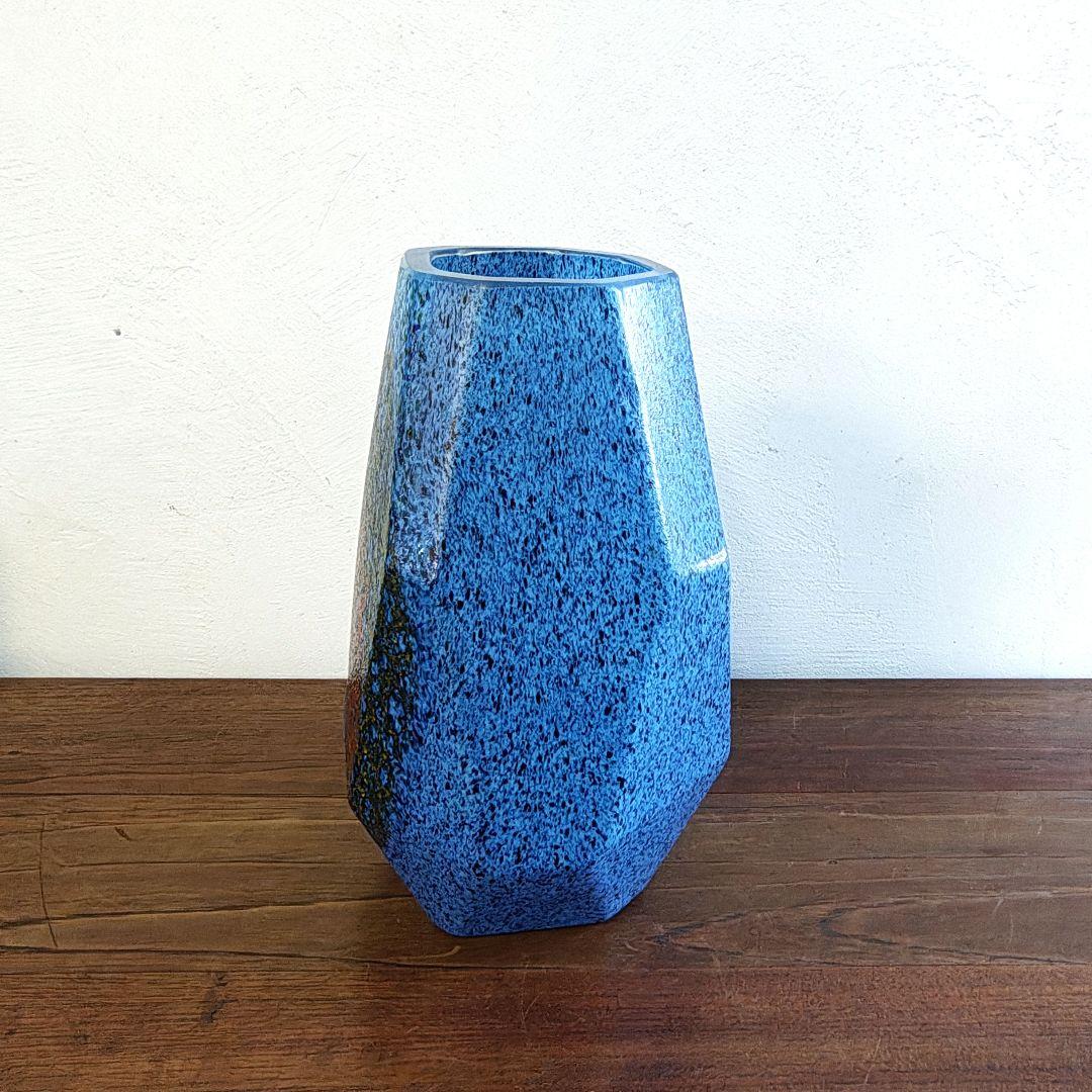 【岩田糸子】硝子 花瓶 フラワーベース 作家もの 最上位作