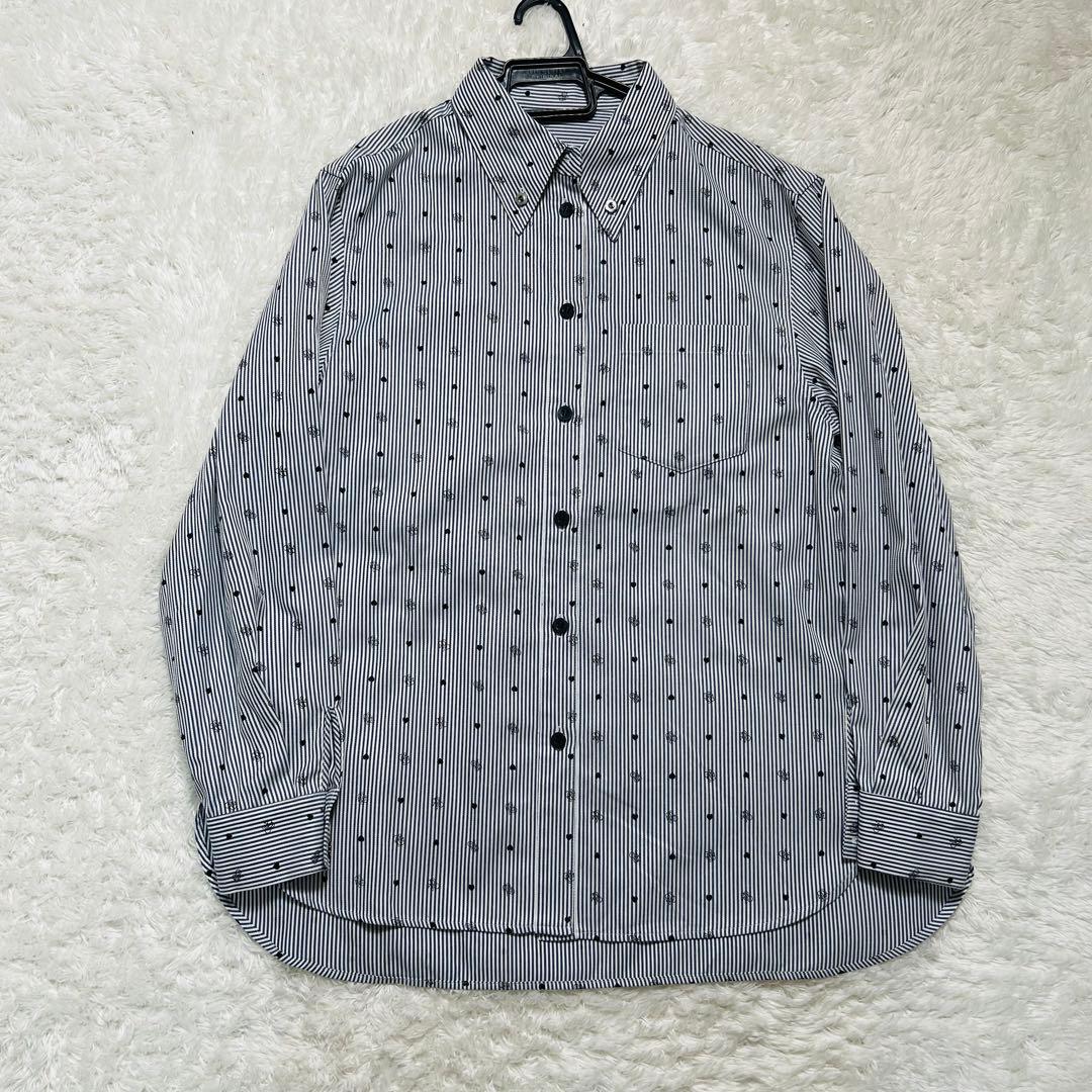 美品 rosymonster ロージーモンスター ハートロゴシャツ ネイビー