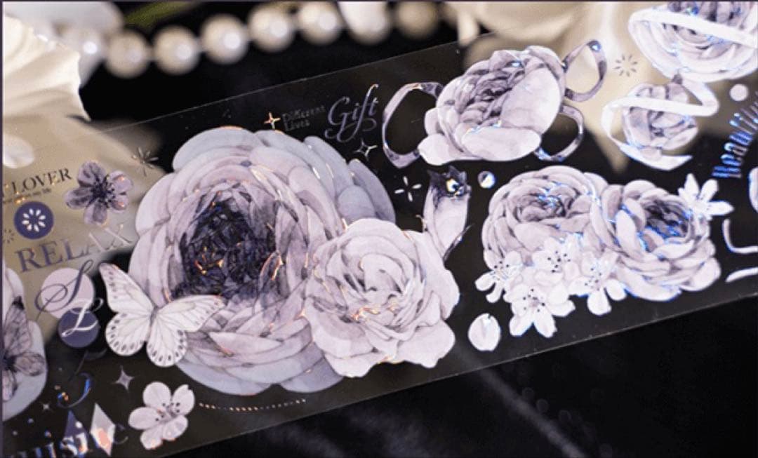 Hoshi奶芙《雨夜花》海外マスキングテープ　マステ 【1596】