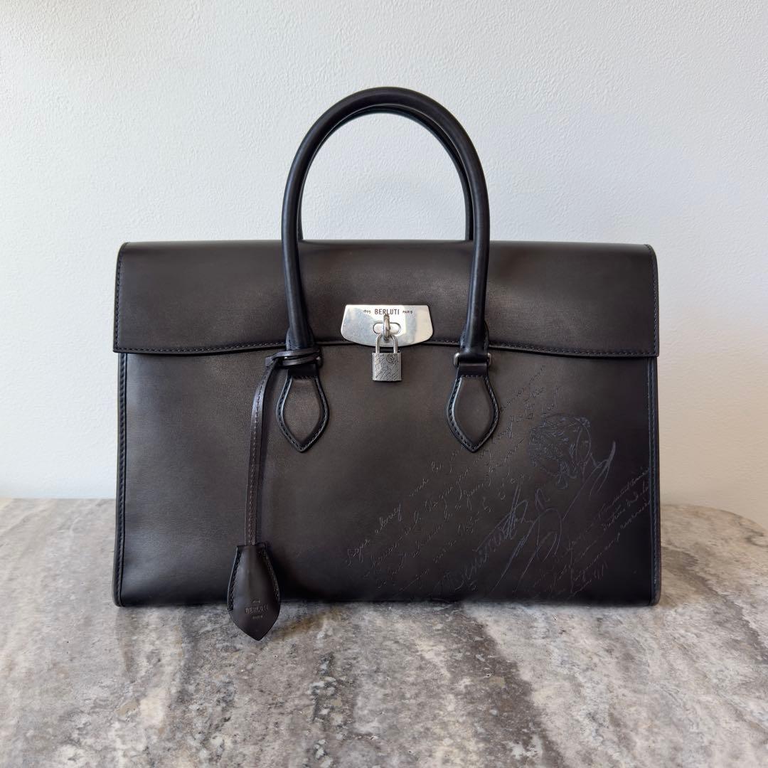 極美品 定価72.6万円 ベルルッティ エミーオ スクリットレザーブリーフケース